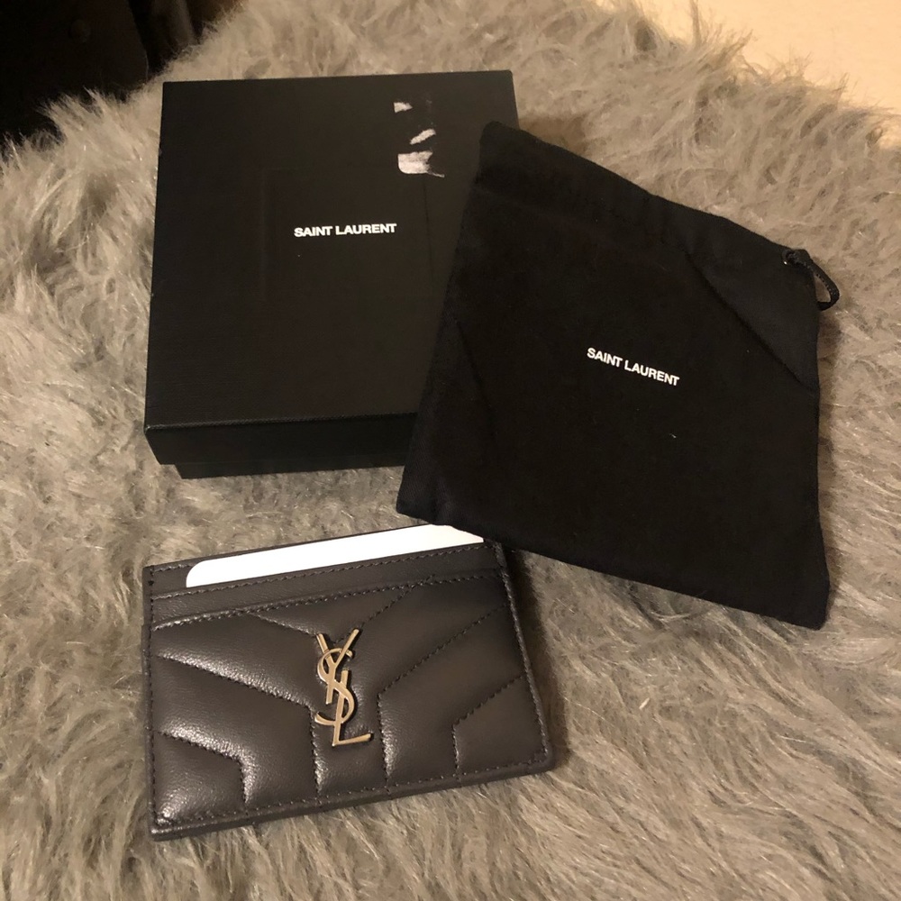 Saint Laurent Loulou Quilted Leather Card Case